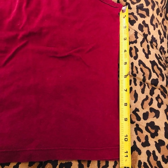 Victoria Secret Size large maroon tank with ivory sequined trim NWOT - Picture 6 of 9